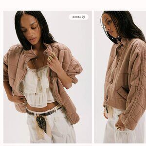 FREE PEOPLE / Quilted Dolman Knit Jacket